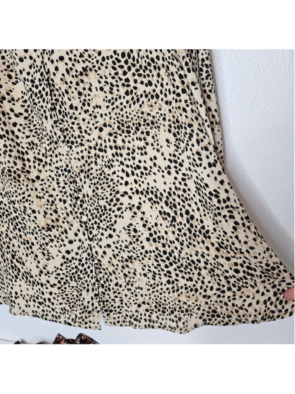 Buddy Love Leah Mini Dress Animal Print Tan Womens Size Extra Small - Picture 6 of 14